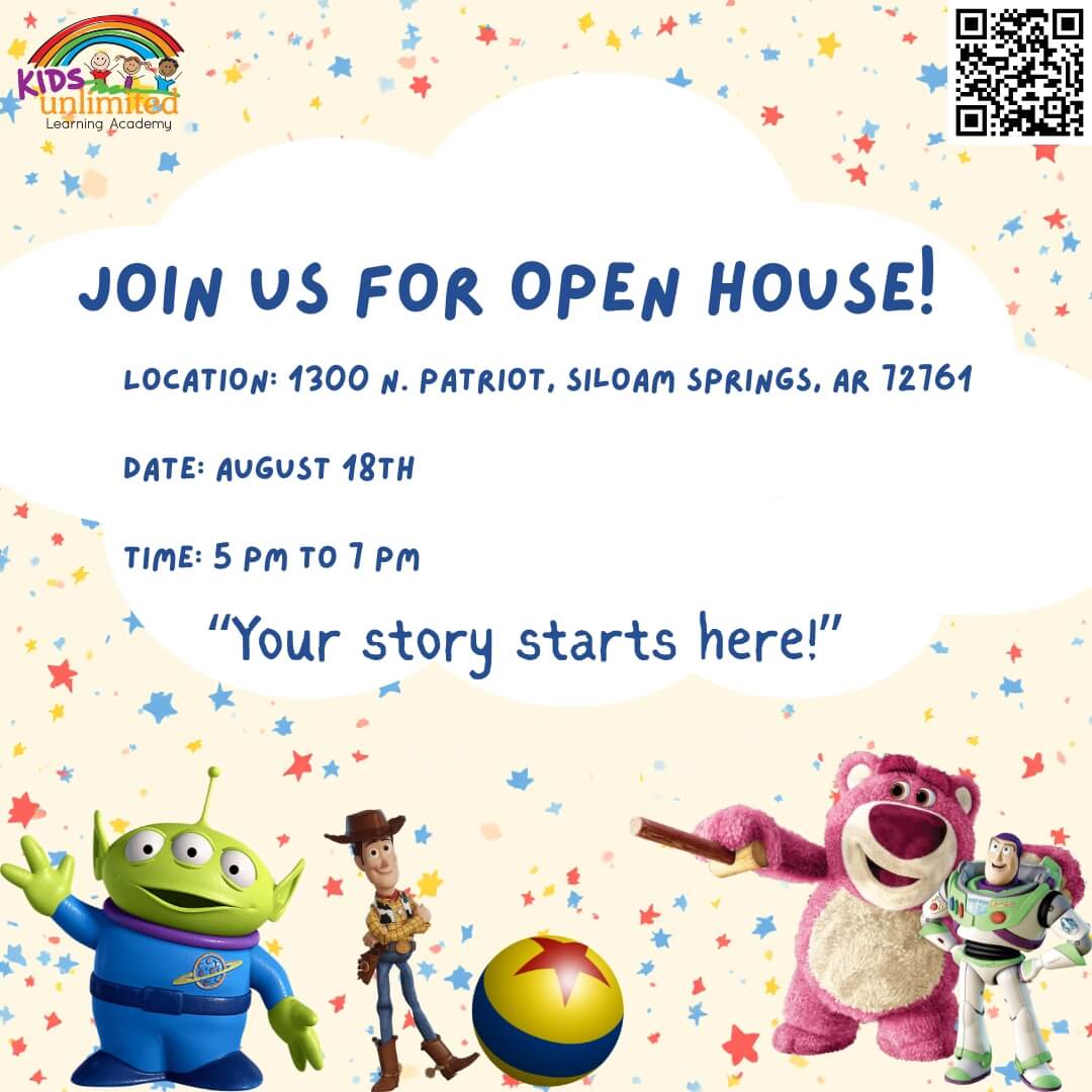 Kids Unlimited Learning Academy Open House in Siloam Springs, Arkansas on August 18, 2026 from 5:00pm to 7:00pm
